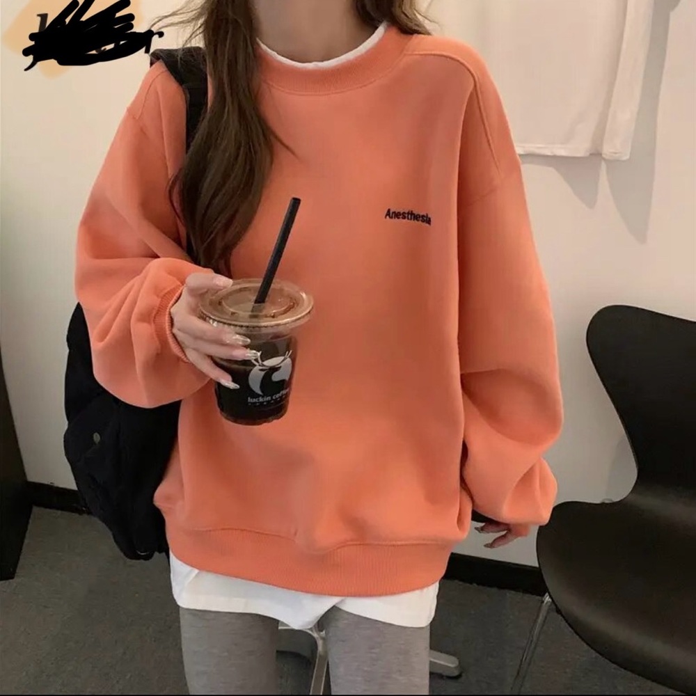 Oversized Orange Sweatshirt-size M (BNWOT)